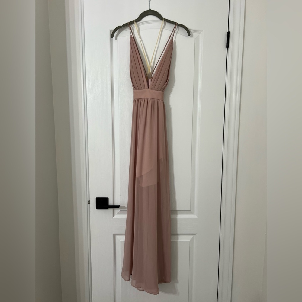 Elegant Blush Pink Evening Gown